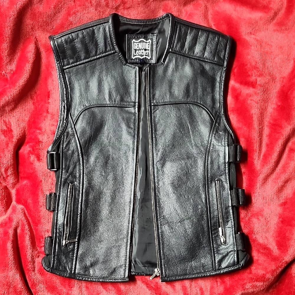 Black Leather Vest